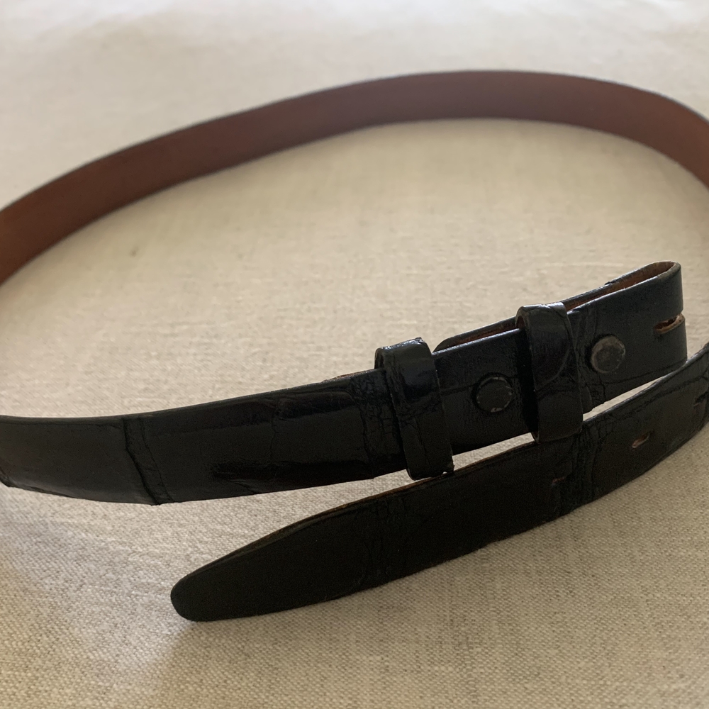Genuine Alligator Black Belt 34in x 1in For Men or Women